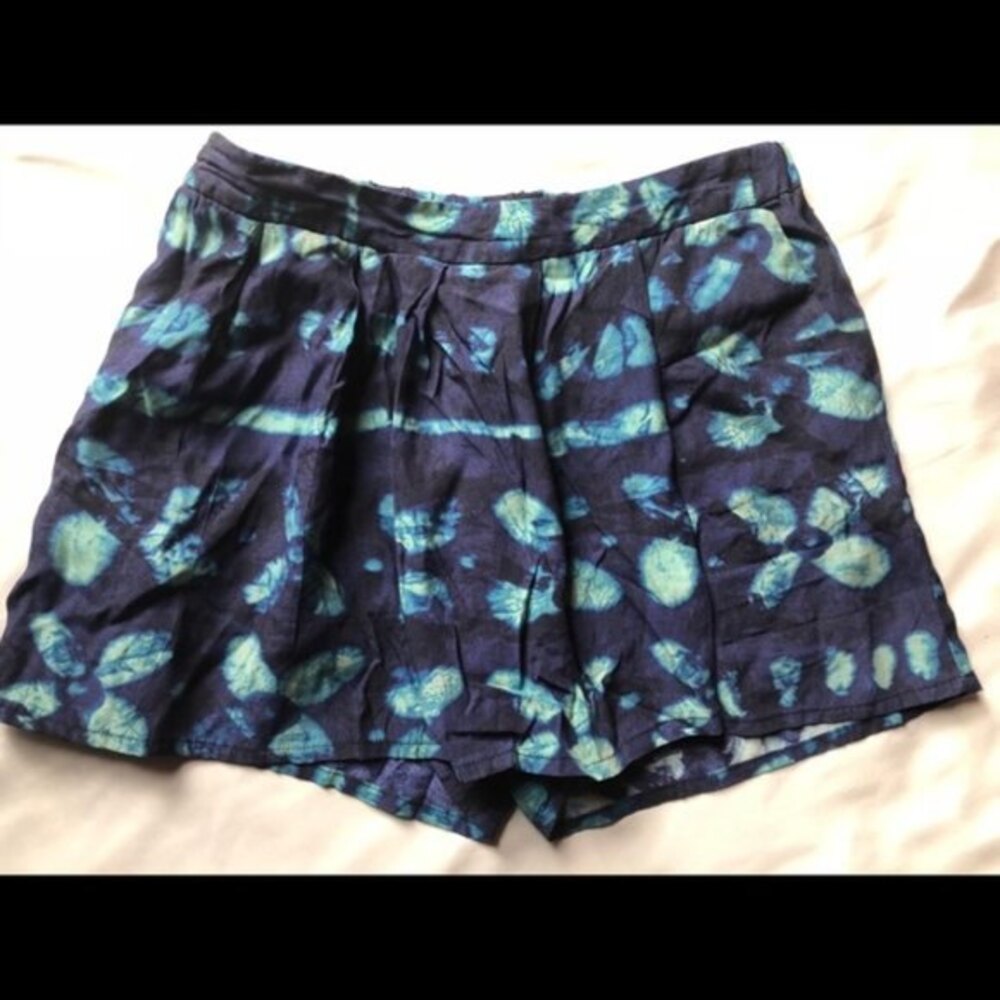 Zara Basic Tie Dye Flap Shorts Skirt / Skort Viscose Pockets Size S